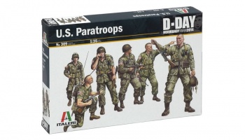 SLEVA 66,-Kč 28%DISCOUNT - Model Kit figurky 0309 - U.S. PARATROOPS (1:35) – Italeri