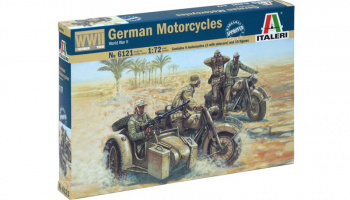 Model Kit figurky 6121 - WWII - GERMAN MOTORCYCLES (1:72) - Dragon