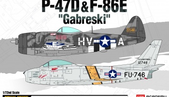 Model Kit letadlo 12530 - P-47D & F-86E "Gabreski" LE: (1:72) - Academy