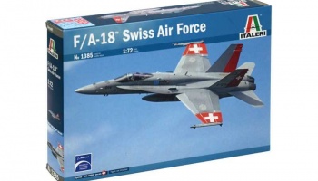 Model Kit letadlo 1385 – F/A 18 SWISS AIR FORCE (1:72) - Italeri