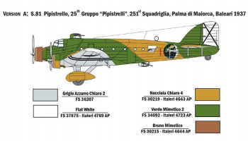Model Kit letadlo 1388 - SM.81 PIPISTRELLO (1:72) - Italeri