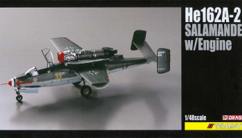 Model Kit letadlo - He162A-2 Salamander w/Engine (1:48) - Dragon