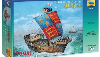 Model Kit loď 9038 - English Medieval Ship Thomas (1:72) - Zvezda