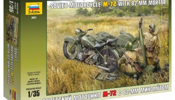 Soviet Motorcycle M-72 with Mortar (1:35) - Zvezda