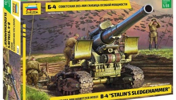 Model Kit military 3704 - M1931 (B-4) 203mm Howitzer WWII (1:35) - Zvezda