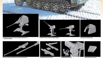 Sd.Kfz.251/17 Ausf.D w/2cm SCHWEBELAFETTE (1:35) Model Kit military 6292 - Dragon