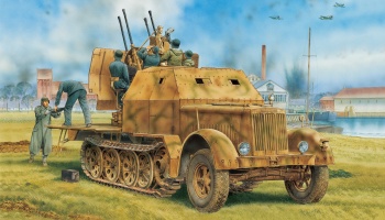 Model Kit military 6533 - Sd.Kfz.7/1 2cm Flakvierling 38 w/Armor Cab (2 in 1) (1:35)