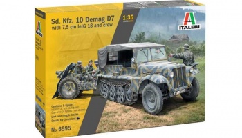 Model Kit military - Sd. Kfz. 10 Demag with Le. IG18 and Crew (1:35) - Italeri