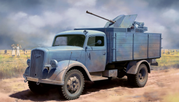 Model Kit military 6828 - German 3t 4x2 Truck w/2cm FlaK 38 (1:35) - Dragon