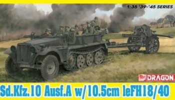 Model Kit military 6939 - Sd.Kfz.10 + 10.5cm le.SH.18 (1:35) - Dragon