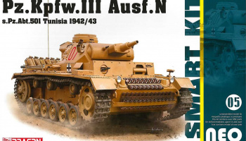 Pz.Kpfw.III Ausf.N s.Pz.Abt.501 Tunisia 1942/43 (Neo Smart Kit) (1:35) Model Kit military 6956 - Dragon