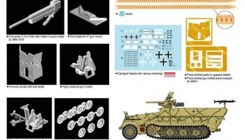 Model Kit military 7280 - Sd.Kfz.251/10 Ausf.D w/3.7cm PaK (1:72)