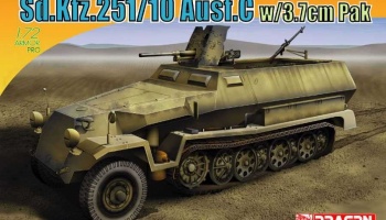 Model Kit military 7314 - Sd.Kfz.251/10 Ausf.C w/3.7cm PaK (1:72) - Dragon