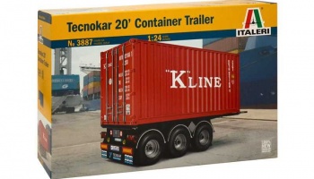 TECNOKAR 20' CONTAINER TRAILER (1:24) Model Kit 3887 - Italeri