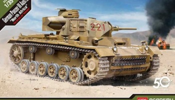 Model Kit tank 13531 - German Panzer III Ausf.J "North Africa" (1:35) - Academy