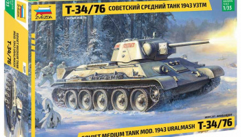 Model Kit tank 3689 - T-34/76 mod.1943 Uralmash (1:35) - Zvezda