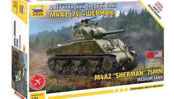 Model Kit tank - M4 A2 (75mm) Sherman Medium Tank (1:72) Zvezda