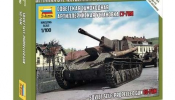 Model Kit tank 6239 - SU-76M Soviet S.P.Gun (1:100) - Zvezda