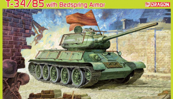 T34/85 w/BEDSPRING ARMOR (1:35) Model Kit tank 6266 - Dragon