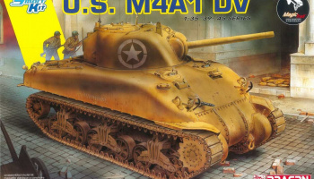 Model Kit tank 6618 - U.S. M4A1 DV (with Magic Tracks) (SMART KIT) (1:35)