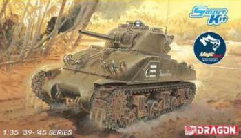 Model Kit tank 6740 - M4 Sherman ""Composite Hull"" PTO w/Magic Track (Smart Kit) (1:35) - Dragon