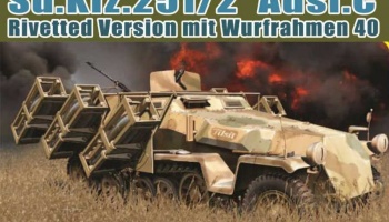 Sd.Kfz.251 Ausf.C RIVETTED VERSION with WURFRAHMEN 40 (1:35) Model Kit tank 6966 - Dragon