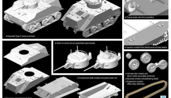 Model Kit tank 7435 - IJN TYPE 2 (Ka-Mi) AMPHIBIOUS TANK COMBAT VERSION (1:72)