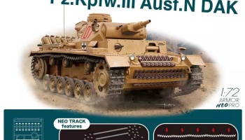 Model Kit tank 7634 - Pz.Kpfw.III Ausf.N DAK w/Neo Track (1:72)