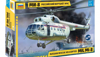 MIL Mi-8 Rescue Helicopter (1:72) Model Kit 7254 - Zvezda