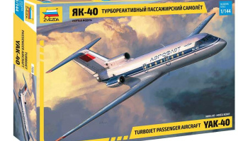 Model kit letadlo 7030 - Yak-40 Regional Jet (1:144) - Zvezda