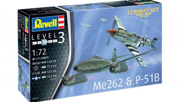 ModelSet letadla 63711 - Me262 & P-51B (1:72) - Revell
