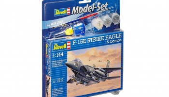 ModelSet letadlo 63972 - F-15E Strike Eagle & bombs (1:144) - Revell