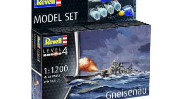 ModelSet loď 65181 - Battleship Gneisenau (1:1200) - Revell