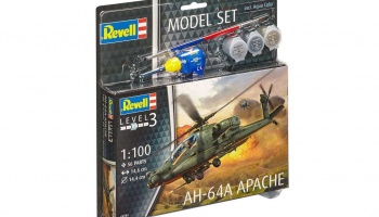 ModelSet vrtulník 64985 - AH-64A Apache (1:100) - Revell