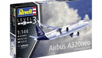 Model set letadlo 63942 - Airbus A320 neo Lufthansa (1:144) - Revell