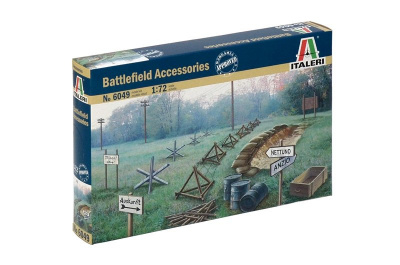 Model Kit doplňky - WWII - BATTLEFIELD ACCESSORIES (1:72) - Italeri