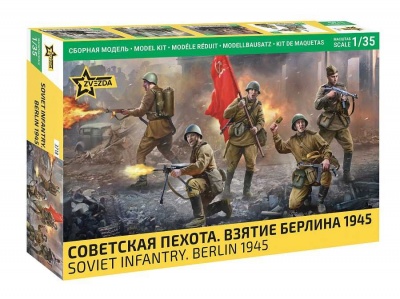 Model Kit figurky 3718 - Soviet Infantry Berlin 1945 (1:35) - Zvezda