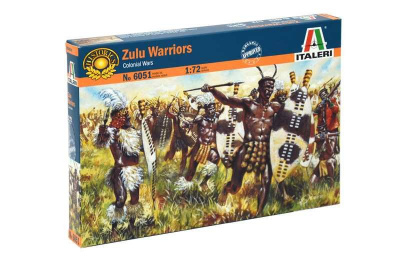 Model Kit figurky 6051 - ZULU WARRIORS (ZULU WAR) (1:72) - Italeri
