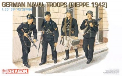 Model Kit figurky 6087 - GERMAN NAVAL TROOPS (DIEPPE 1942) (1:35) - Dragon