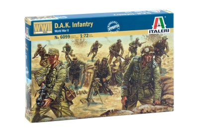 Model Kit figurky 6099 - WWII - D.A.K. INFANTRY (1:72) - Italeri