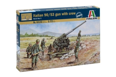 Model Kit figurky 6122 - ITALIAN 90/53 GUN with CREW (1:72) - Italeri