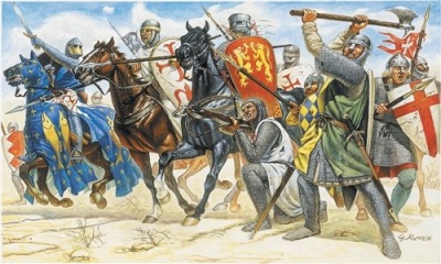 Model Kit figurky - CRUSADERS (XIth CENTURY) (1:72) - Italeri