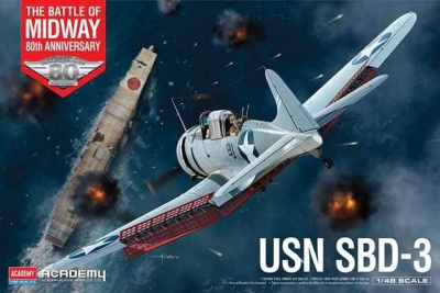 Model Kit letadlo 12345 - USN SBD-3 Battle of Midway (1:48) - Academy