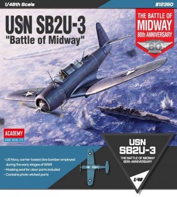 Model Kit letadlo 12350 - USN SB2U-3 "Battle of Midway" (1:48) - Academy