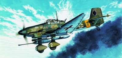 Model Kit letadlo 12450 - JU-87G STUKA "TANK BUSTER" (1:72)