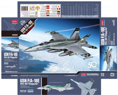 Model Kit letadlo 12565 - USN F/A-18E "VFA-195 Chippy Ho" (1:72) - Academy