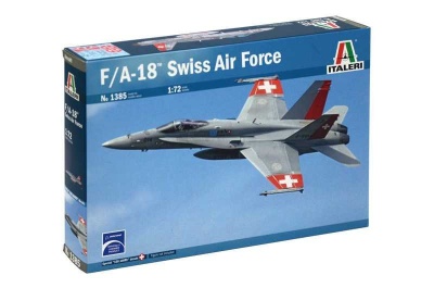 Model Kit letadlo 1385 – F/A 18 SWISS AIR FORCE (1:72) - Italeri