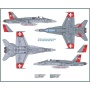 Model Kit letadlo 1385 – F/A 18 SWISS AIR FORCE (1:72) - Italeri