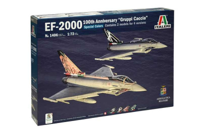Model Kit letadlo 1406 - EF-2000 100th Anniversary "Gruppi Caccia" Special Colors (1:72) - Italeri
