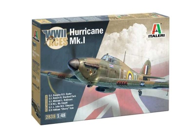 Model Kit letadlo 2838 - Hurricane Mk.I aces (1:48) - Italeri